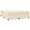 Estructura De Cama Box Spring Tela Color Crema 160x200 Cm