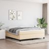 Estructura De Cama Box Spring Tela Color Crema 160x200 Cm