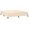 Estructura De Cama Box Spring Tela Color Crema 160x200 Cm