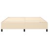 Estructura De Cama Box Spring Tela Color Crema 160x200 Cm