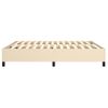 Estructura De Cama Box Spring Tela Color Crema 160x200 Cm