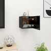 Mueble De Pared Para Tv Negro 30,5x30x30 Cm