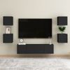 Mueble De Pared Para Tv Negro 30,5x30x30 Cm