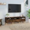 Mueble De Tv Madera Contrachapada Roble Ahumado 150x30x44,5 Cm