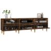 Mueble De Tv Madera Contrachapada Roble Ahumado 150x30x44,5 Cm