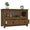 Mueble De Tv Madera Maciza De Pino Marrón Miel 79x35x52 Cm