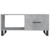 Mesa De Centro Madera Contrachapada Gris Hormigón 90x50x40 Cm