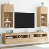 Muebles De Tv Con Luces Led 2 Unidades Roble Sonoma 40,5x30x90 Cm