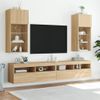 Muebles De Tv Con Luces Led 2 Unidades Roble Sonoma 40,5x30x90 Cm