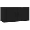 Mueble Para Tv De Pared Negro 80x34,5x40 Cm