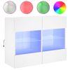 Mueble De Tv De Pared Con Luces Led Blanco 78,5x30x60,5 Cm