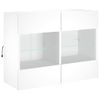 Mueble De Tv De Pared Con Luces Led Blanco 78,5x30x60,5 Cm