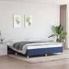 Estructura De Cama Box Spring Tela Azul 180x200 Cm