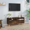 Mueble De Tv Madera Contrachapada Roble Ahumado 100x34,5x44,5cm