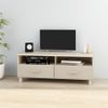 Mueble Tv Hamar Madera De Pino Maciza Marrón Miel 106x40x40 Cm