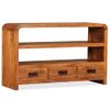 Mueble De Tv Madera Maciza Acacia 90x30x55 Cm