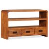 Mueble De Tv Madera Maciza Acacia 90x30x55 Cm