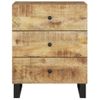 Mesita De Noche Madera Mango Madera Contrachapada 50x33x62 Cm