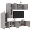 Muebles De Tv De Pared 5 Piezas Madera De Ingeniería Gris Sonoma