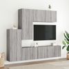 Muebles De Tv De Pared 5 Piezas Madera De Ingeniería Gris Sonoma