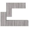 Muebles De Tv De Pared 5 Piezas Madera De Ingeniería Gris Sonoma