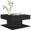 Mesa De Centro Madera Contrachapada Negro 57x57x30 Cm