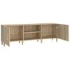 Mueble Para Tv Madera Contrachapada Roble Sonoma 150x30x50 Cm