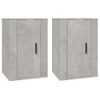 Muebles Para Tv De Pared 2 Unidades Gris Hormigón 40x34,5x60 Cm