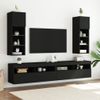 Mueble Para Tv Con Luces Led Negro 30,5x30x90 Cm