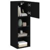 Mueble Para Tv Con Luces Led Negro 30,5x30x90 Cm