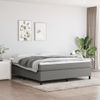 Estructura De Cama Box Spring Tela Gris Oscuro 180x200 Cm