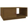 Mesa De Centro Madera Maciza De Pino Marrón Miel 80x50x35,5 Cm