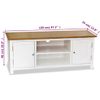 Mueble Para El Televisor Madera Maciza De Roble 120x35x48 Cm