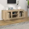 Mueble De Tv Madera Contrachapada Roble Sonoma 102x35x45 Cm