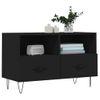 Mueble Para Tv Madera Contrachapada Negro 80x36x50 Cm