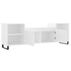 Mueble Para Tv Madera Contrachapada Blanco 160x35x55 Cm