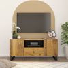 Mueble De Tv Madera Mango Y Madera Contrachapada 105x33,5x46 Cm