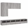 Muebles De Tv De Pared 5 Piezas Madera De Ingeniería Gris Sonoma