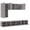 Muebles De Tv De Pared 5 Piezas Madera De Ingeniería Gris Sonoma