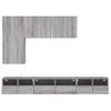 Muebles De Tv De Pared 5 Piezas Madera De Ingeniería Gris Sonoma