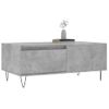 Mesa De Centro Madera Contrachapada Gris Hormigón 90x50x36,5 Cm