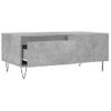 Mesa De Centro Madera Contrachapada Gris Hormigón 90x50x36,5 Cm