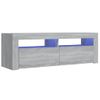 Mueble De Tv Con Luces Led Gris Sonoma 120x35x40 Cm