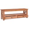 Mueble De Tv Madera Maciza De Caoba 115x30x40 Cm