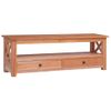 Mueble De Tv Madera Maciza De Caoba 115x30x40 Cm