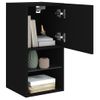 Mueble Para Tv Con Luces Led Negro 30,5x30x60 Cm