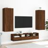 Muebles De Tv De Pared 5 Piezas Madera De Ingeniería Marrón Roble