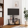 Mueble De Tv De Esquina 2 Niveles Para 32-70 Pulgadas Negro