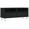 Mueble De Tv Madera Contrachapada Negro 100x34,5x44,5 Cm