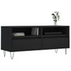 Mueble De Tv Madera Contrachapada Negro 100x34,5x44,5 Cm